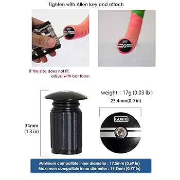 Amazon | GORIX(ゴリックス) バーエンドキャップ 自転車 固定式